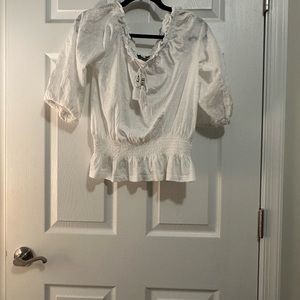 NWT 🌼Lauren Ralph Lauren white 3/4 length sleeves